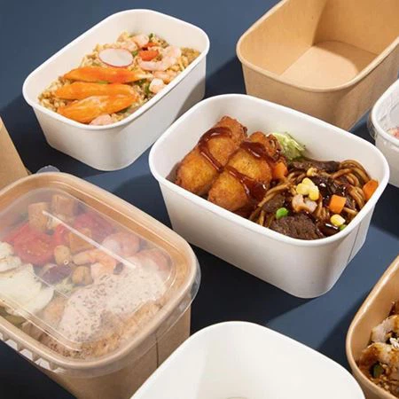 کاسه های کاغذی کرافت عمیق مستطیل